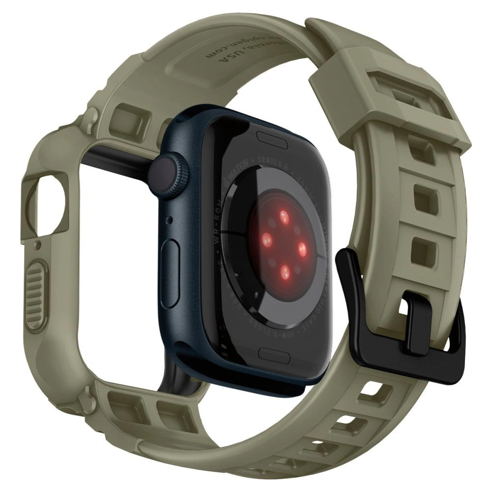 Wholesale Belt + case Spigen Rugged Armor Pro Apple Watch 4/5/6/7/SE 44/45mm Vintage Khaki - SPN2770 - {ean13} - Hurt