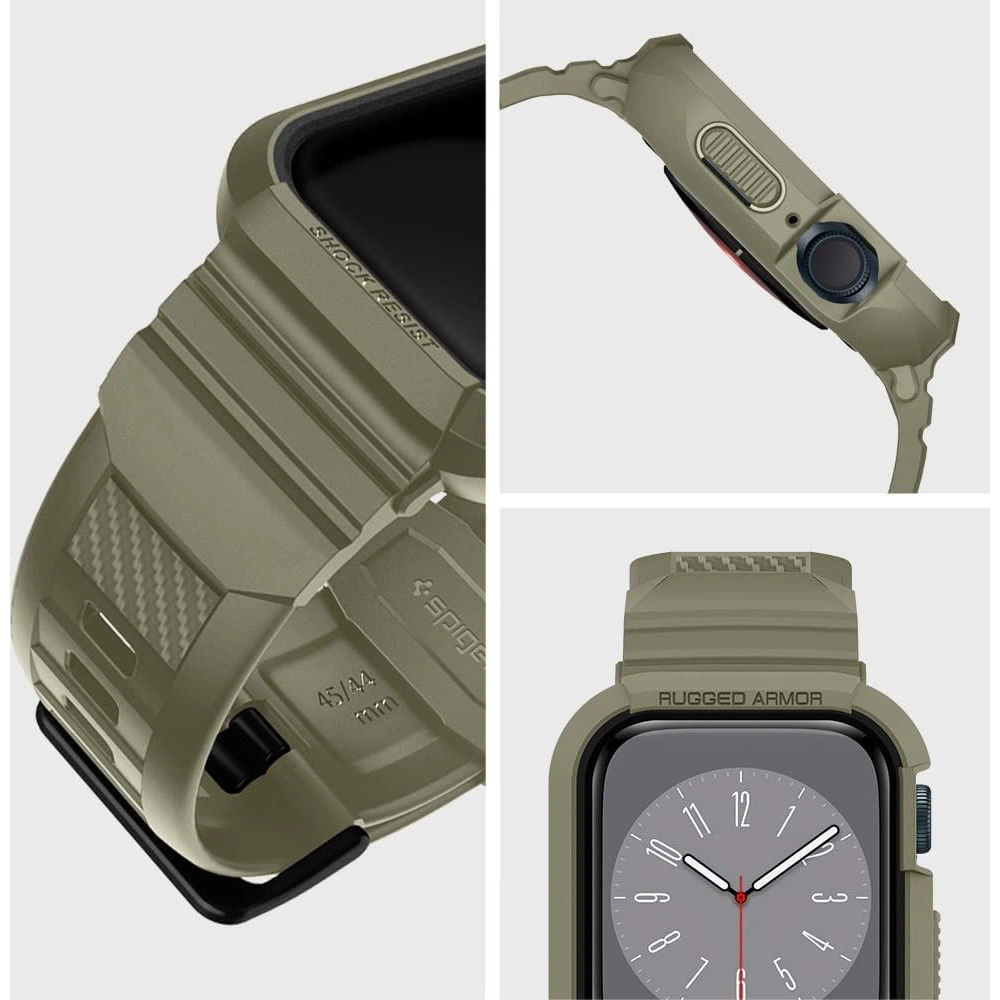 Wholesale Belt + case Spigen Rugged Armor Pro Apple Watch 4/5/6/7/SE 44/45mm Vintage Khaki - SPN2770 - {ean13} - Hurt