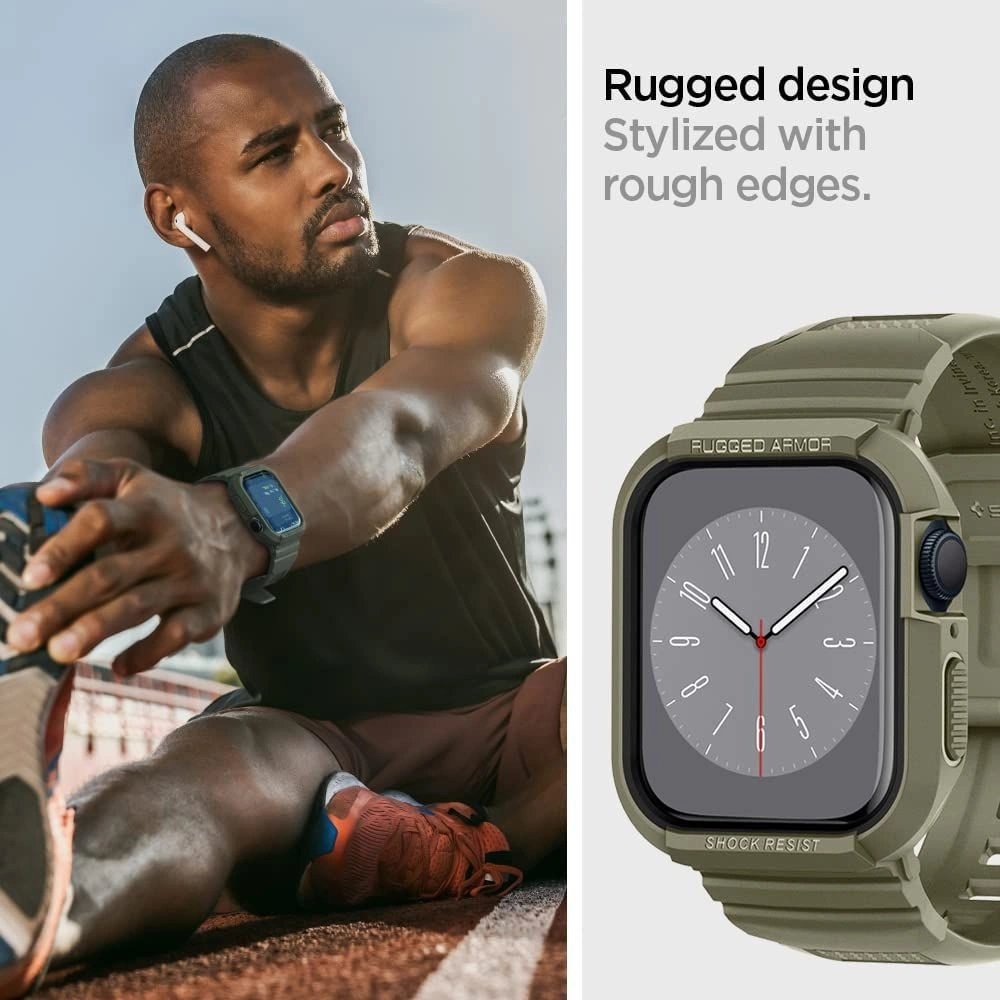 Wholesale Belt + case Spigen Rugged Armor Pro Apple Watch 4/5/6/7/SE 44/45mm Vintage Khaki - SPN2770 - {ean13} - Hurt