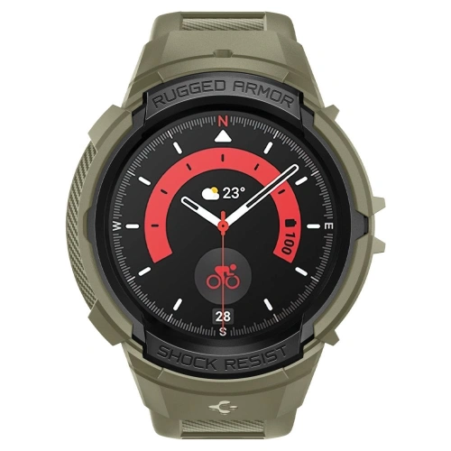 Pasek + etui Spigen Rugged Armor Pro Samsung Galaxy Watch 5 Pro 45mm Vintage Khaki