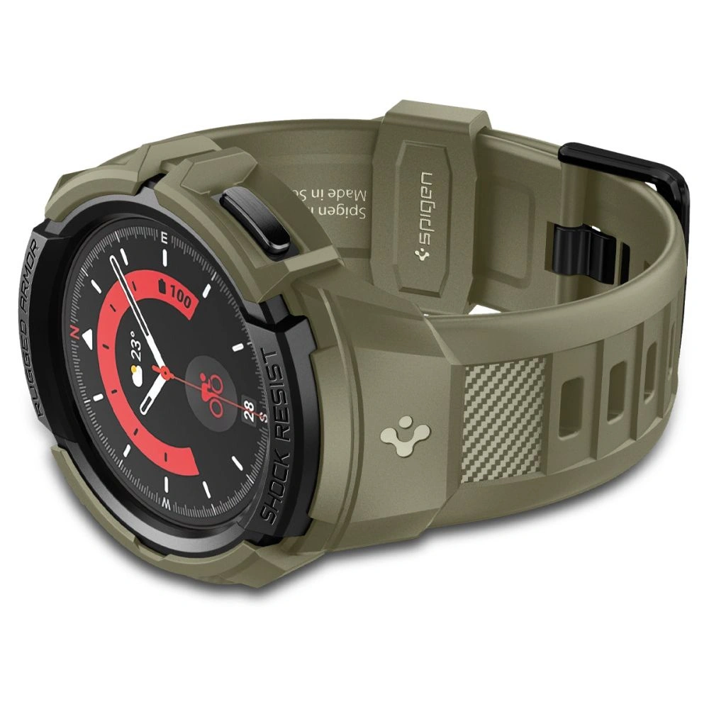 Wholesale Spigen Rugged Armor Pro Samsung Galaxy Watch 5 Pro 45mm Vintage Khaki - SPN2771 - {ean13} - Hurt
