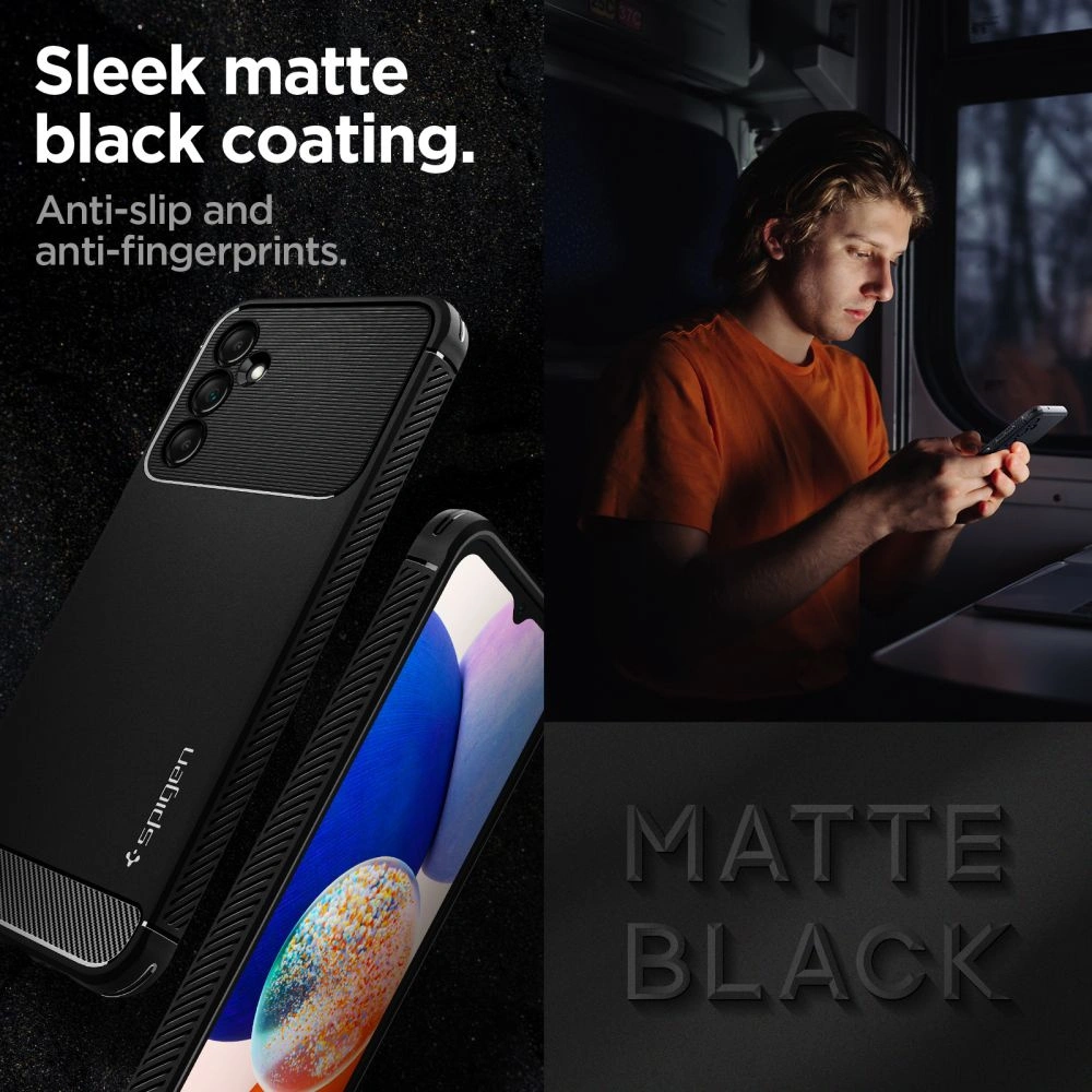 Wholesale Spigen Rugged Armor Samsung Galaxy A14 5G Matte Black - SPN2772 - {ean13} - Hurt