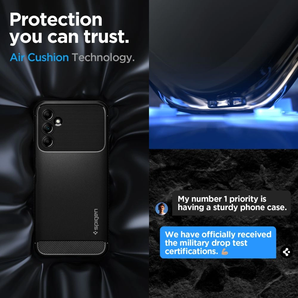 Hurtownia GSM - Etui Spigen Rugged Armor Samsung Galaxy A14 5G Matt Fekete - SPN2772 - {ean13} - Hurt