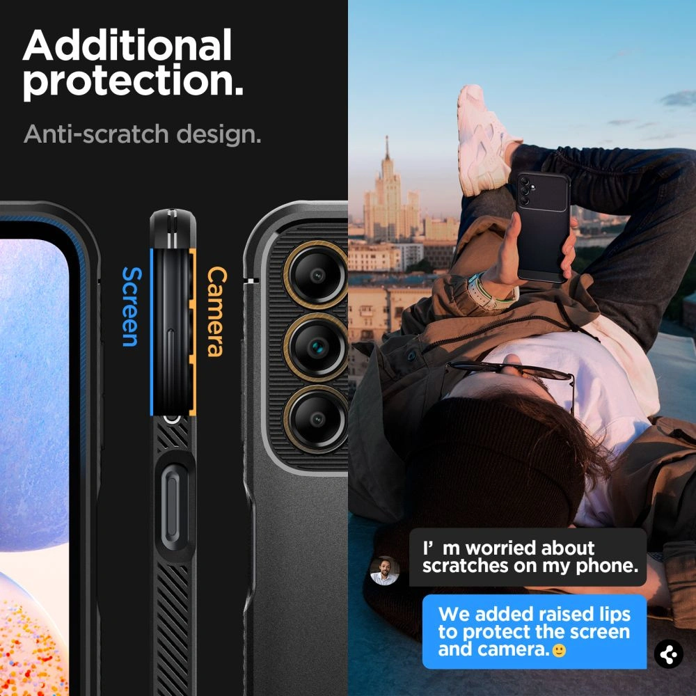 Wholesale Spigen Rugged Armor Samsung Galaxy A14 5G Matte Black - SPN2772 - {ean13} - Hurt
