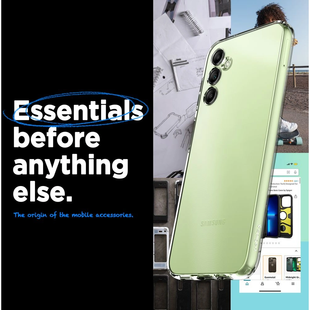 Wholesale Spigen Liquid Crystal Samsung Galaxy A14 5G Crystal Clear - SPN2773 - {ean13} - Hurt