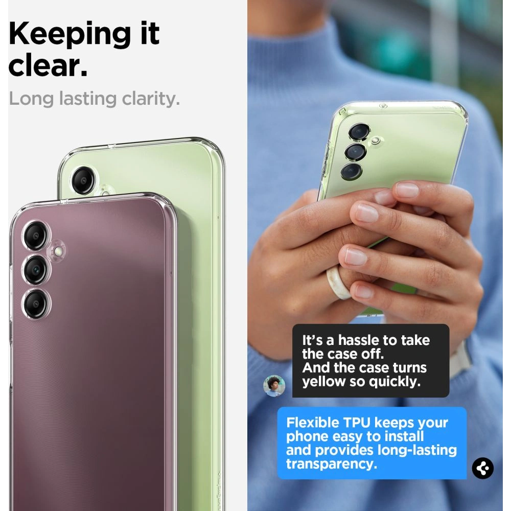 Wholesale Spigen Liquid Crystal Samsung Galaxy A14 5G Crystal Clear - SPN2773 - {ean13} - Hurt