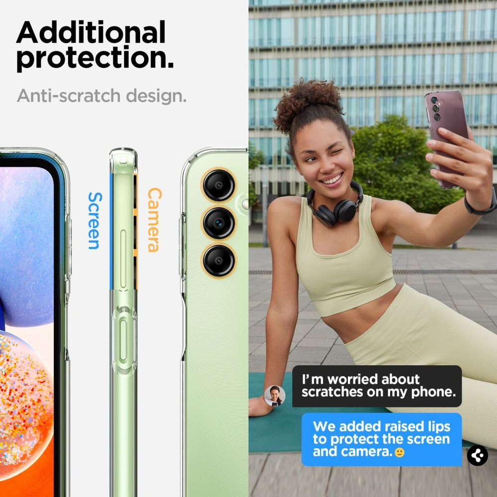Wholesale Spigen Liquid Crystal Samsung Galaxy A14 5G Crystal Clear - SPN2773 - {ean13} - Hurt