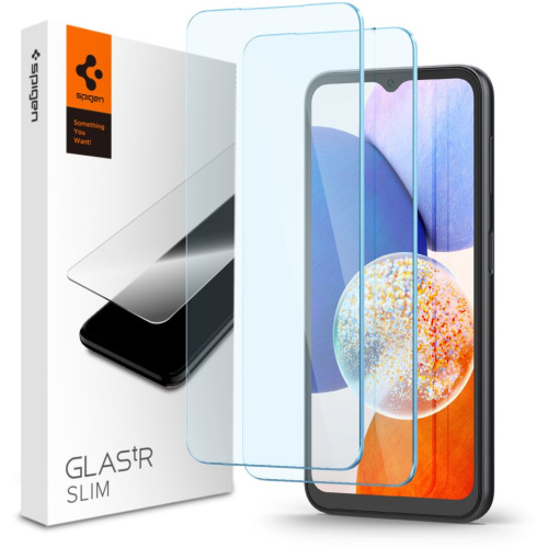Spigen Distributor - 8809896743266 - SPN2775 - Spigen GLAS.tR Slim Samsung Galaxy A14 5G Clear [2 PACK] - B2B homescreen