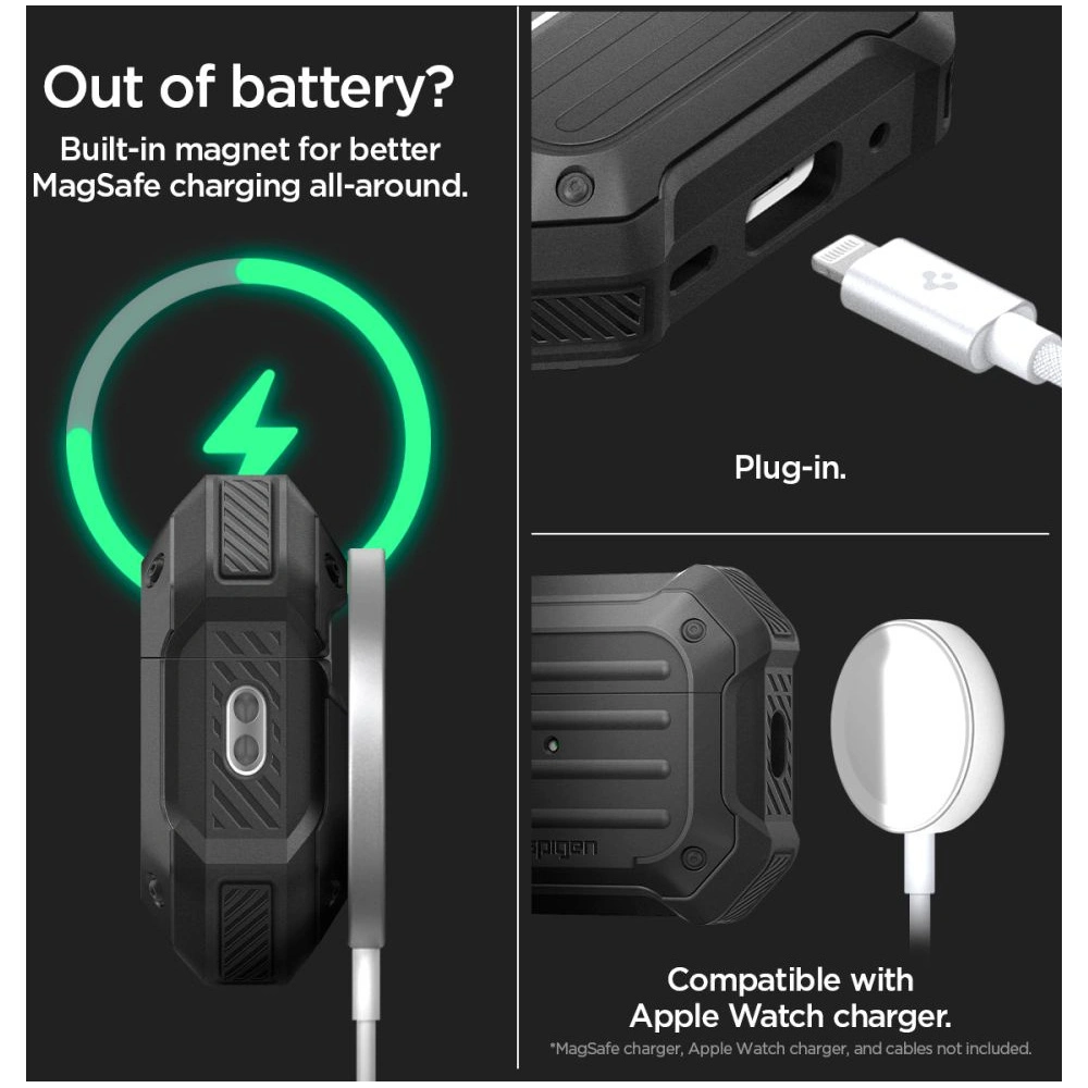 Hurtownia GSM - Etui Spigen Tough Armor Mag MagSafe Apple Airpods Pro 2/1 Negru - SPN2776 - {ean13} - Hurt
