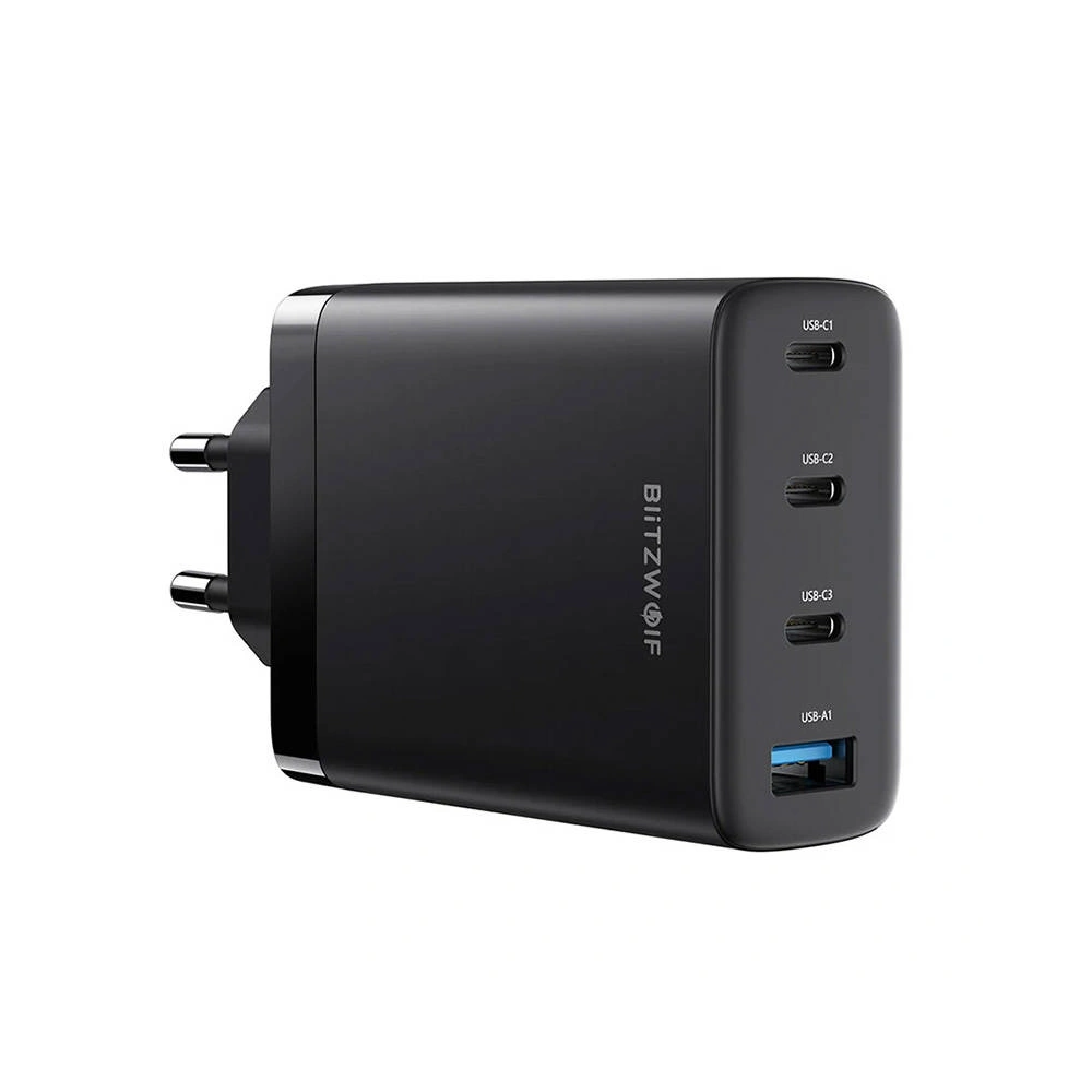 Hurtownia GSM - Blitzwolf BW-S23 Netzladegerät, 3x USB-C, USB-A, GaN 100W (schwarz) - BLZ524 - {ean13} - Hurt