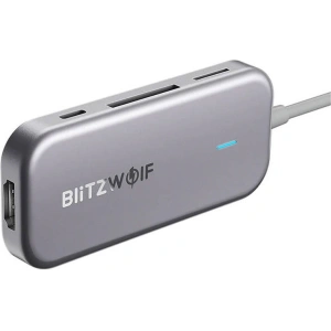 Hurtownia GSM - Adapter 7in1 HUB Blitzwolf BW-TH5 USB-C 1x HDMI, 3x USB 3.0, 1x USB-C PD, 1x SD, 1x Micro SD - BLZ525 - {ean13} - Hurt