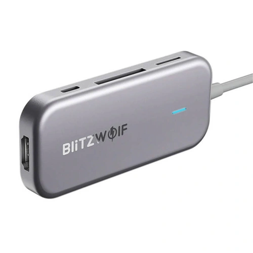 Adapter 7w1 HUB Blitzwolf BW-TH5 USB-C 1x HDMI, 3x USB 3.0, 1x USB-C PD, 1x SD, 1x Micro SD