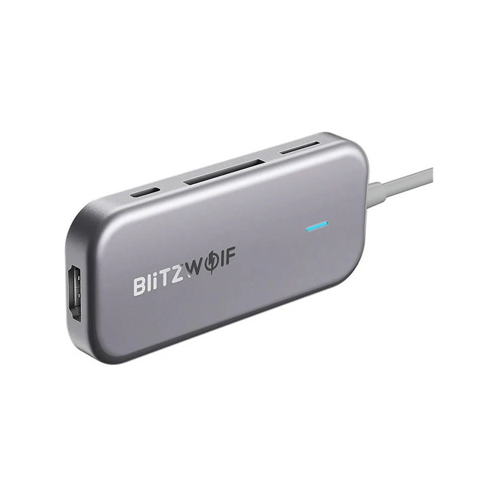 Hurtownia GSM - Adapter 7in1 HUB Blitzwolf BW-TH5 USB-C 1x HDMI, 3x USB 3.0, 1x USB-C PD, 1x SD, 1x Micro SD - BLZ525 - {ean13} - Hurt