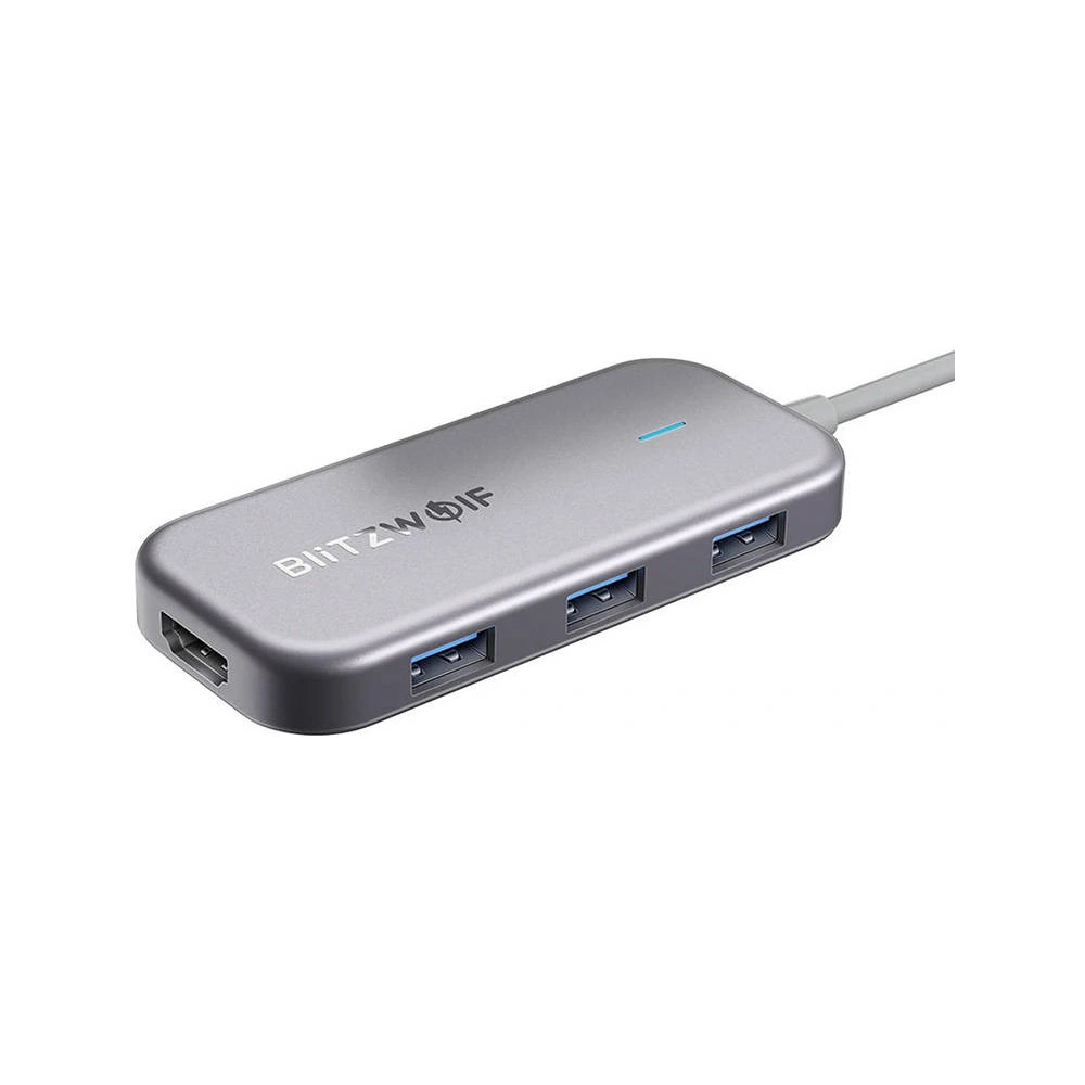 Hurtownia GSM - Adapter 7in1 HUB Blitzwolf BW-TH5 USB-C 1x HDMI, 3x USB 3.0, 1x USB-C PD, 1x SD, 1x Micro SD - BLZ525 - {ean13} - Hurt