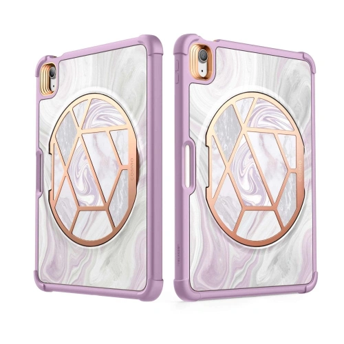 Etui Supcase Cosmo Apple iPad 10.9" 2022 / 11" 2025 Marmurowe Fioletowe