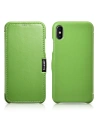 Wholesale iCarer Metal Clip Vintage Folio Genuine Leather Flip Case iPhone XS / iPhone X green (RIX02-GN) - ICR483 - {ean13} - Hurt