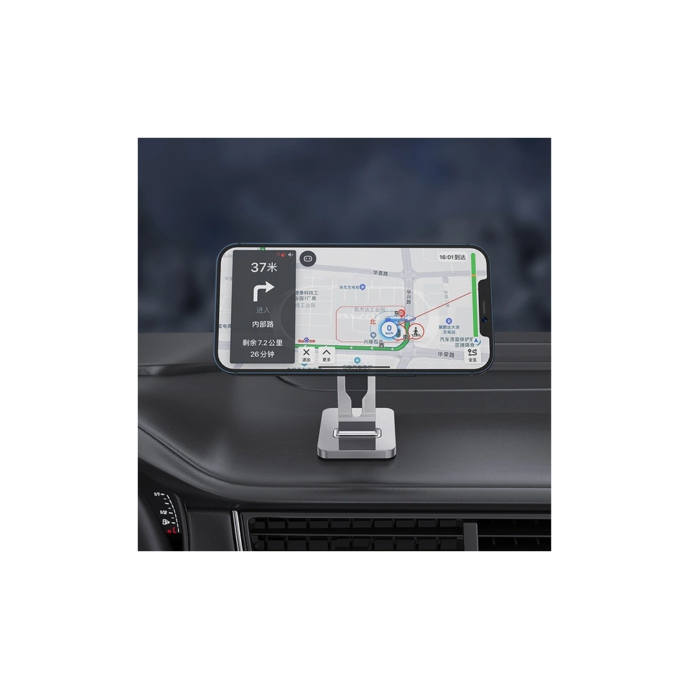 Wholesale AWEI X19 Dashboard Magnetic Car Mount Silver/Black - AWEI118 - {ean13} - Hurt