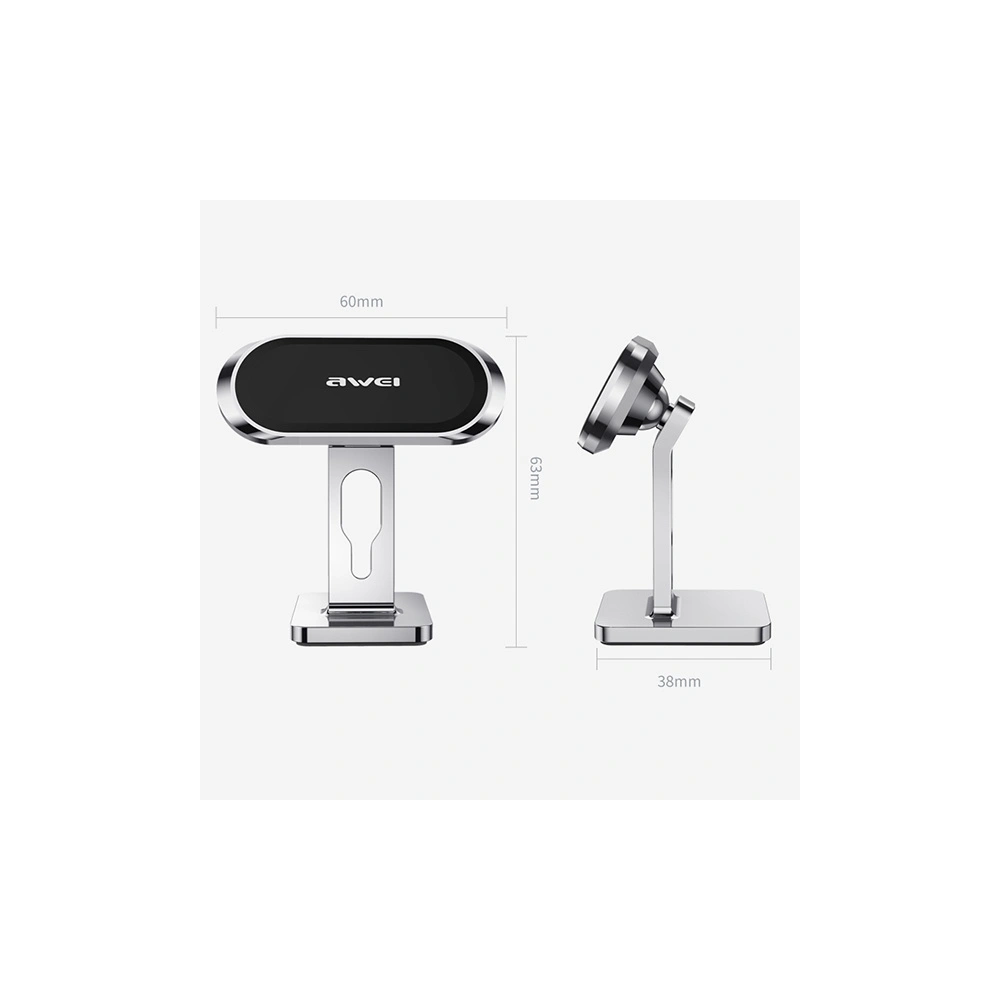 Hurtownia GSM - Magnetische Autohalterung AWEI X19 für das Armaturenbrett silber/schwarz - AWEI118 - {ean13} - Hurt