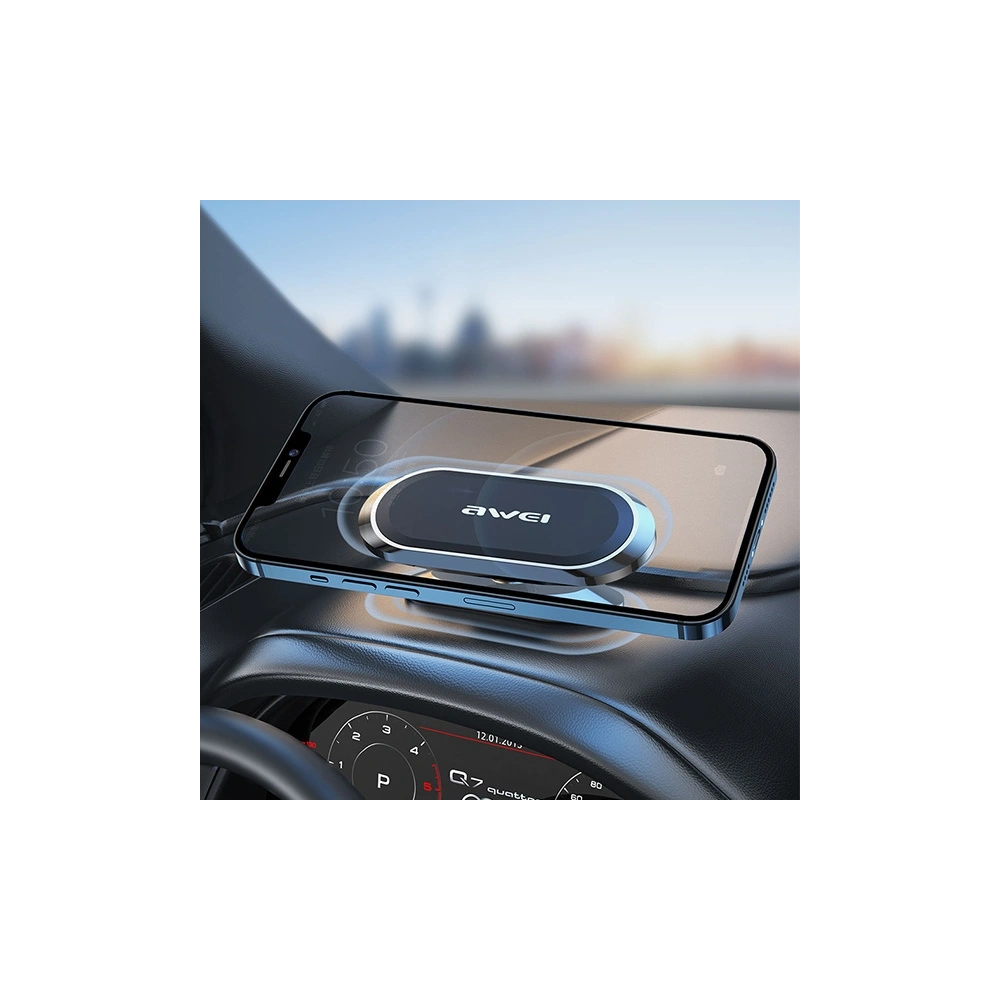 Hurtownia GSM - Magnetický automobilový držák AWEI X20 na palubní desku šedý/metalická šedá - AWEI119 - {ean13} - Hurt