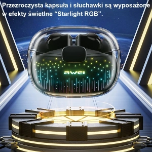 Hurtownia GSM - Słuchawki TWS AWEI Bluetooth 5.3 T52 Pro czarne - AWEI124 - {ean13} - Hurt