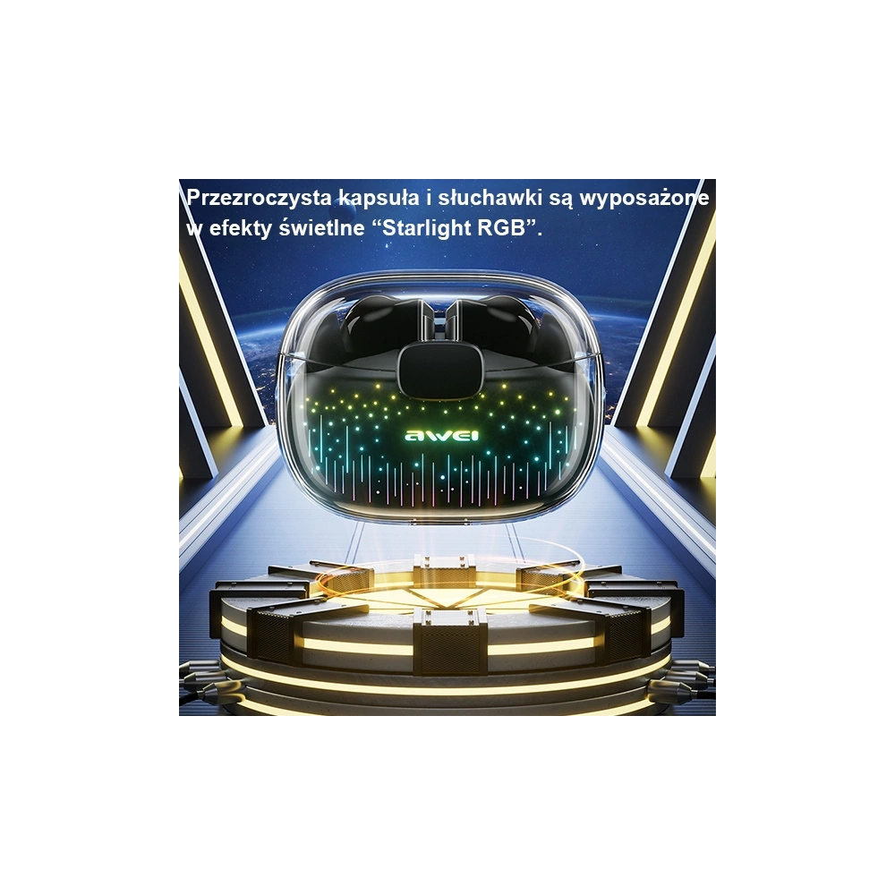 Hurtownia GSM - Căști TWS AWEI Bluetooth 5.3 T52 Pro negre - AWEI124 - {ean13} - Hurt