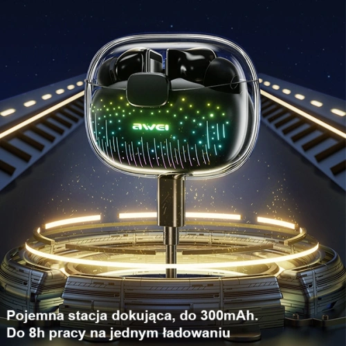 Słuchawki TWS AWEI Bluetooth 5.3 T52 Pro czarne