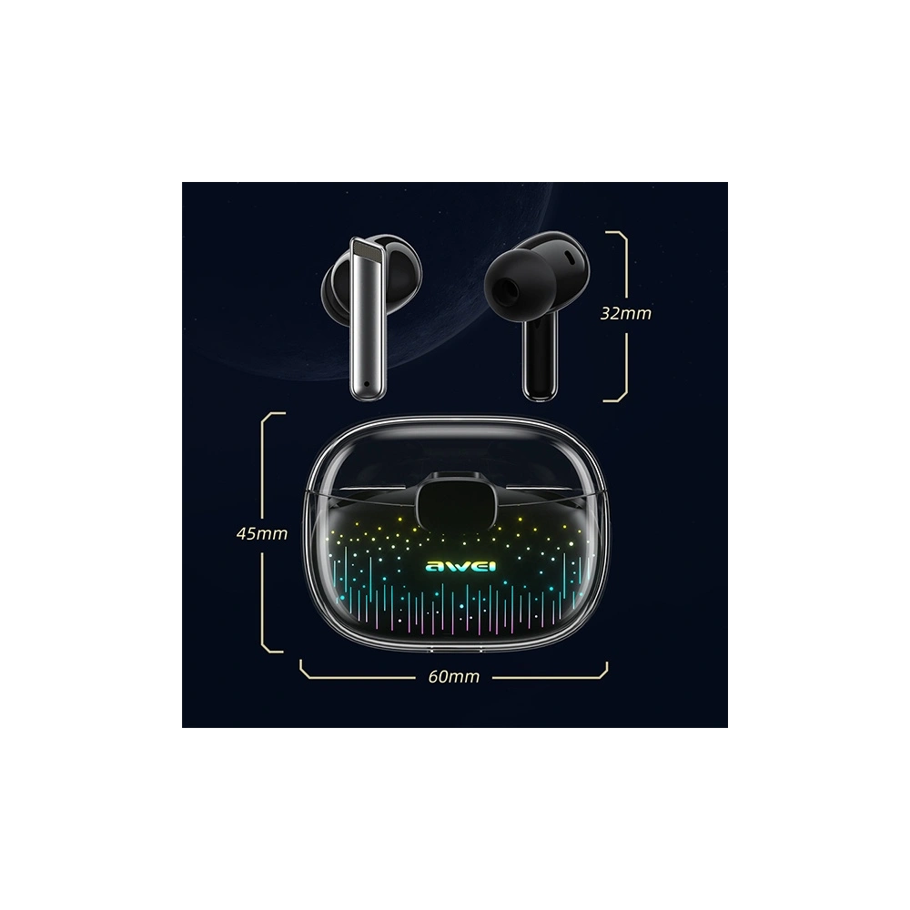 Wholesale AWEI Earphones Bluetooth 5.3 T52 Pro TWS black - AWEI124 - {ean13} - Hurt