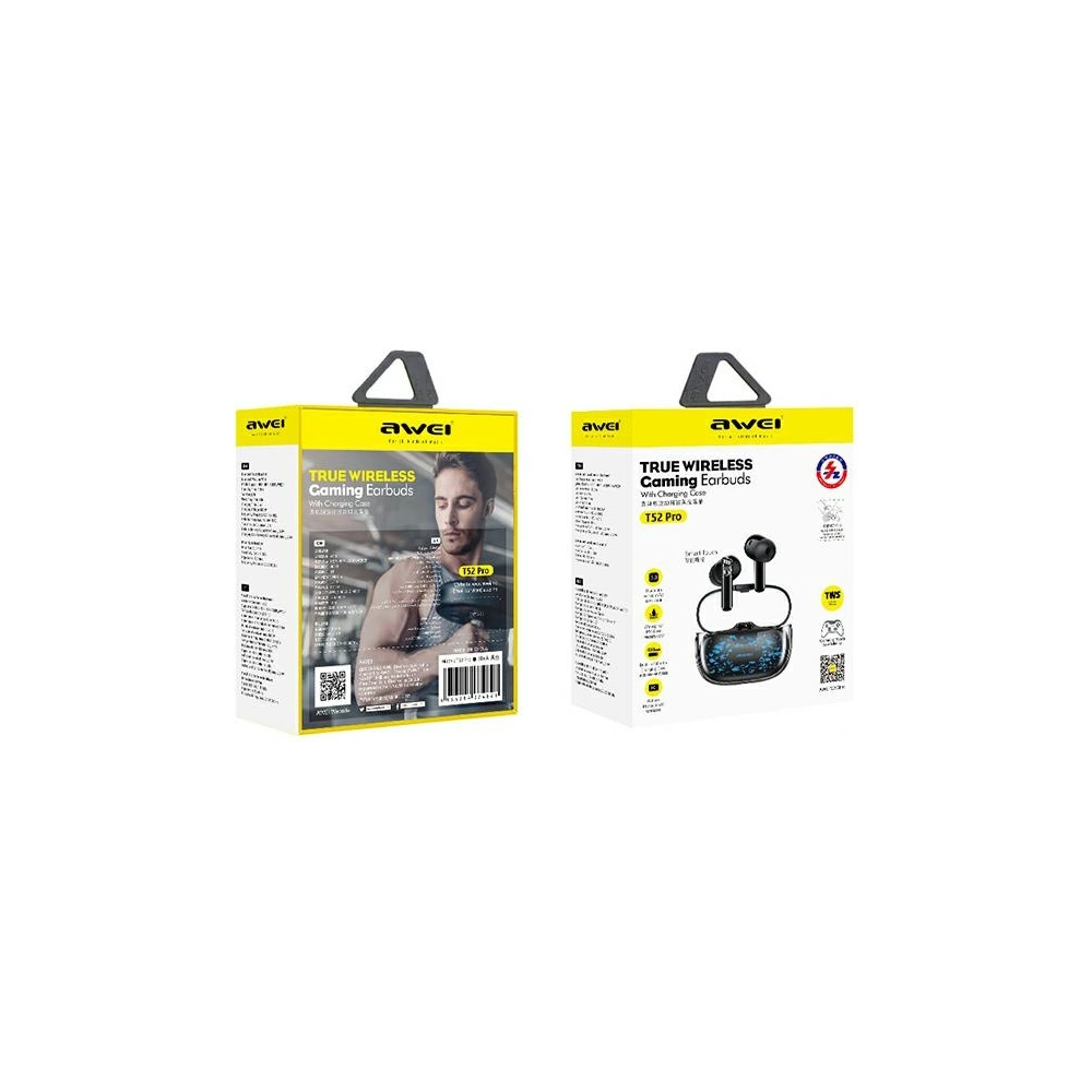 Wholesale AWEI Earphones Bluetooth 5.3 T52 Pro TWS black - AWEI124 - {ean13} - Hurt