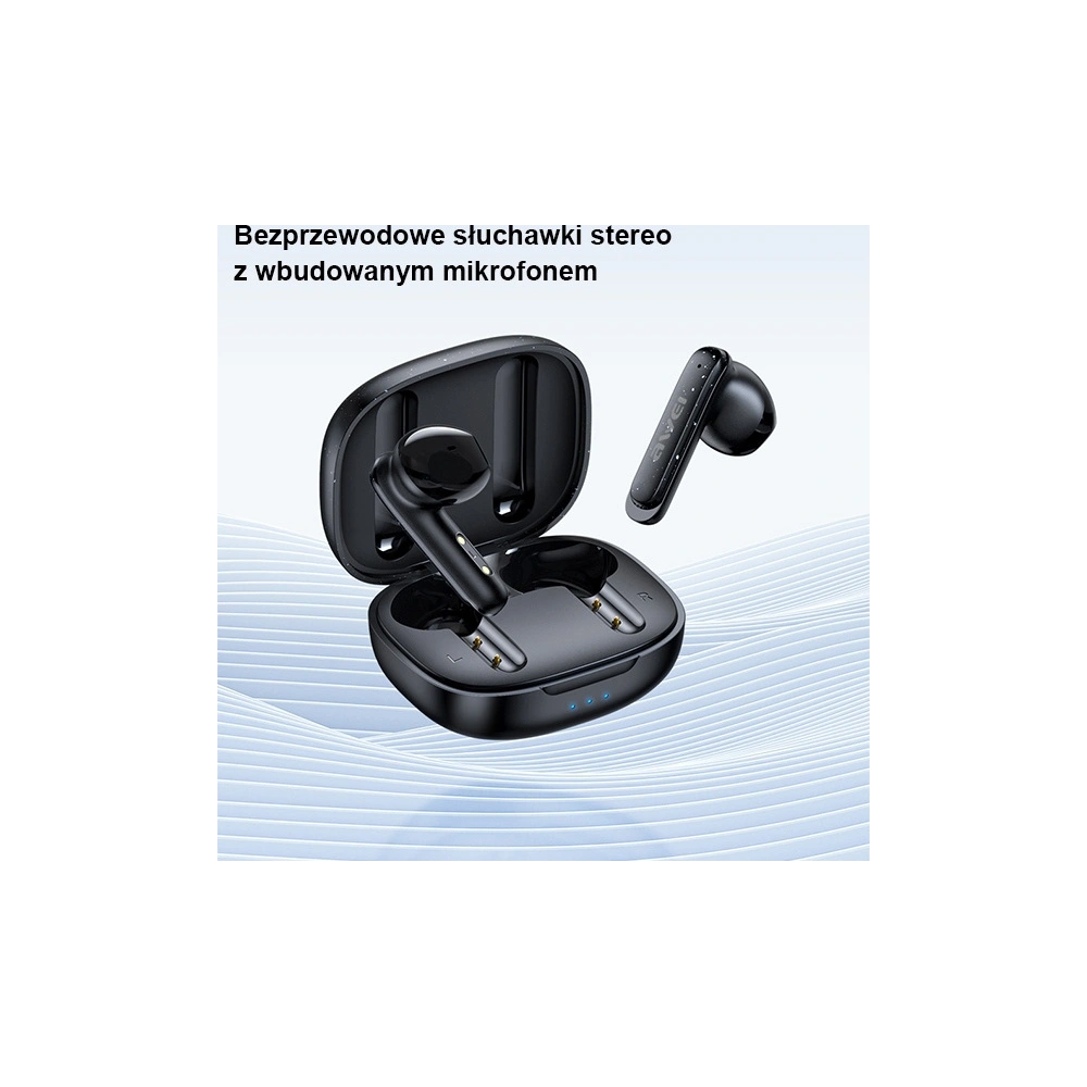 Hurtownia GSM - AWEI TWS Bluetooth 5.3 T66 fekete fülhallgató - AWEI125 - {ean13} - Hurt