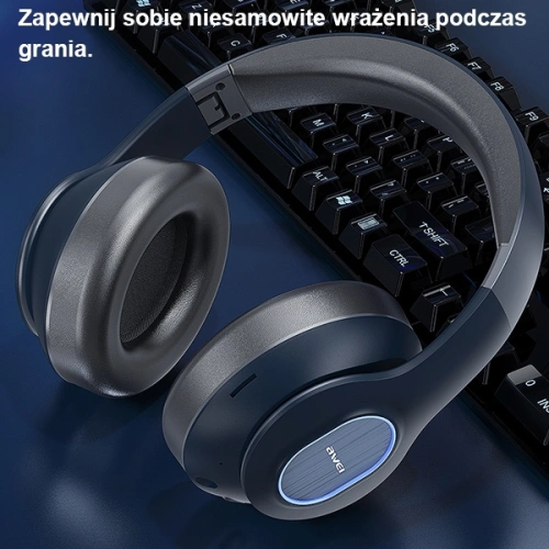 Słuchawki nauszne AWEI Bluetooth A100BL czarne