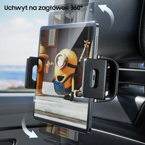 Uchwyt do zagłówka AWEI X40 czarny/black