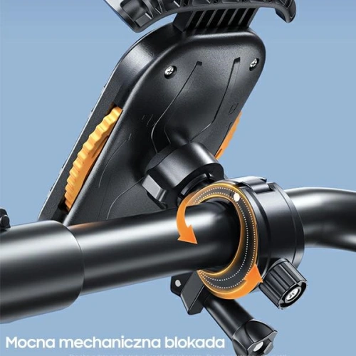 Uchwyt rowerowy AWEI X29 4,7"-6,7" do ramy czarny