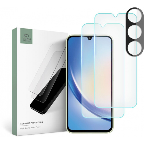 Hurtownia Tech-Protect - 9490713931370 - THP1753 - Szkło hartowane + na obiektywy aparatu Tech-Protect Supreme Set Samsung Galaxy A34 5G Clear [2+1 PACK] - B2B homescreen