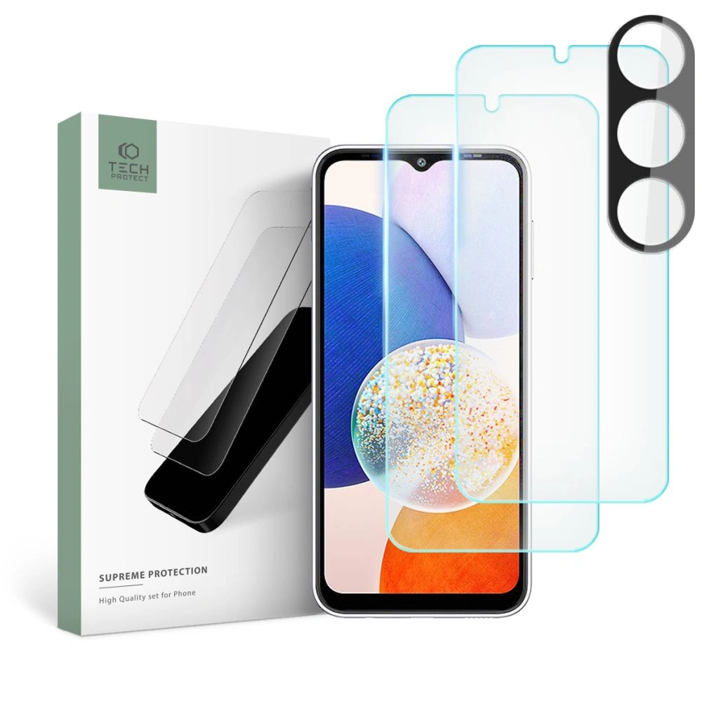 Wholesale Tech-Protect Supreme Set Samsung Galaxy A14 5G Clear [2+1 PACK] - THP1754 - {ean13} - Hurt