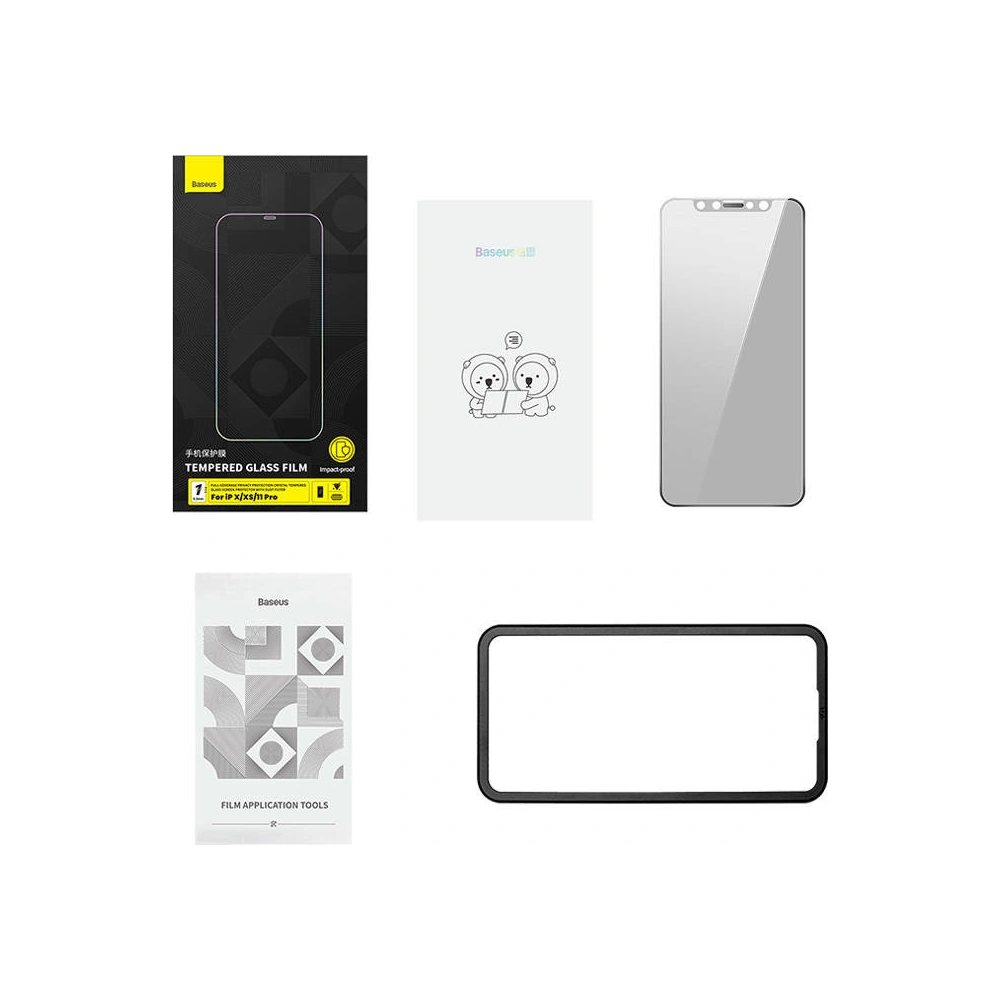 Hurtownia GSM - Gehärtetes Glas Baseus Privacy Glass SGQP050802 0.3mm Apple iPhone 11 Pro/XS/X - BSU3969 - {ean13} - Hurt