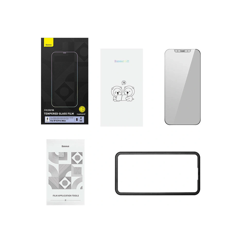 Hurtownia GSM - Tvrzené sklo Baseus Privacy Glass SGQP051202 0.3mm Apple iPhone 12 Pro Max - BSU3973 - {ean13} - Hurt