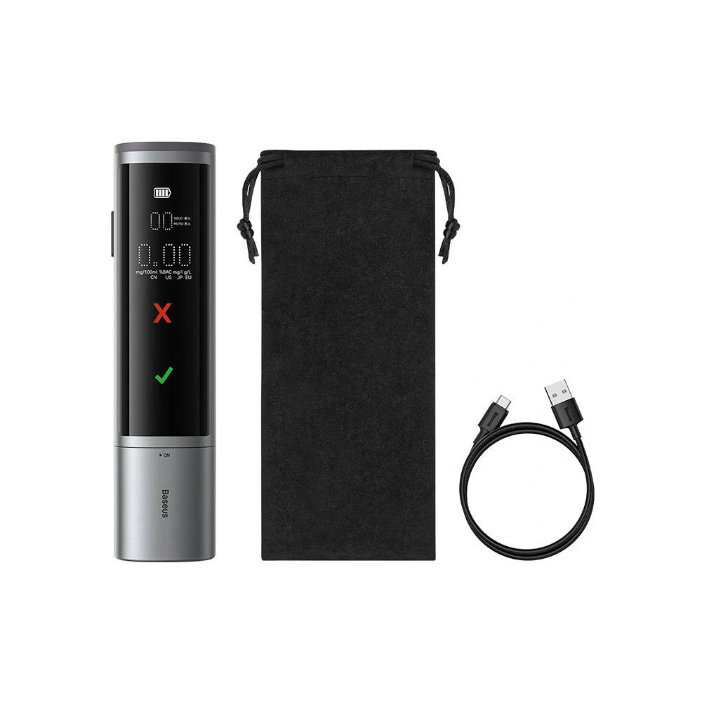 Hurtownia GSM - Elektronischer Atemalkoholtester Baseus SafeJourney Pro (grau) - BSU3976 - {ean13} - Hurt
