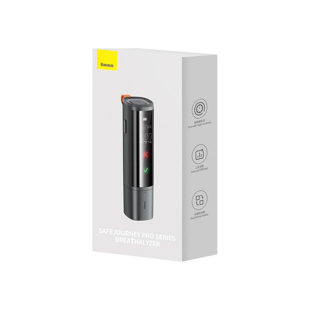 Hurtownia GSM - Elektronischer Atemalkoholtester Baseus SafeJourney Pro (grau) - BSU3976 - {ean13} - Hurt