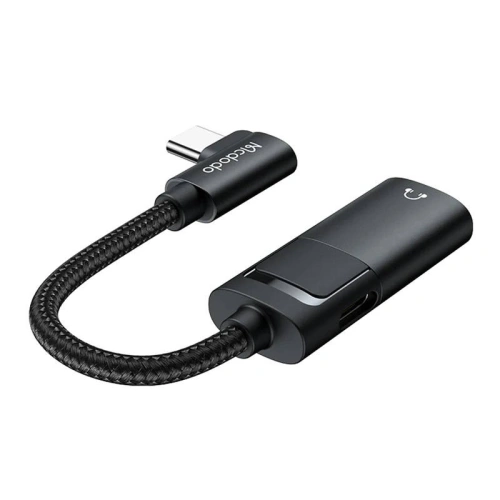 Adapter Mcdodo CA-1880 USB-C/USB-C + AUX mini jack 3.5mm (czarny)