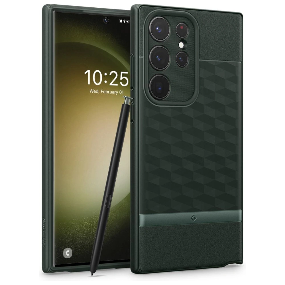 Hurtownia GSM - Etui Caseology Parallax Samsung Galaxy S23 Ultra Verde Miezul Nopții - CSL96 - {ean13} - Hurt