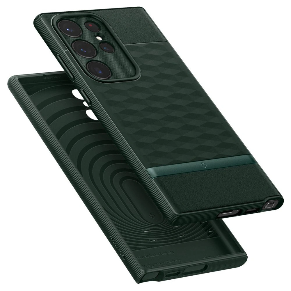 Hurtownia GSM - Etui Caseology Parallax Samsung Galaxy S23 Ultra Verde Miezul Nopții - CSL96 - {ean13} - Hurt