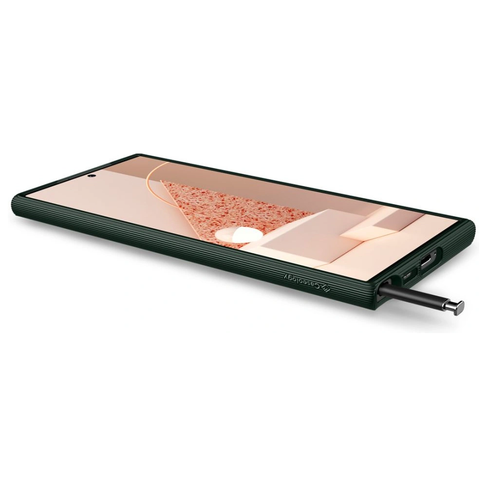 Hurtownia GSM - Etui Caseology Parallax Samsung Galaxy S23 Ultra Verde Miezul Nopții - CSL96 - {ean13} - Hurt