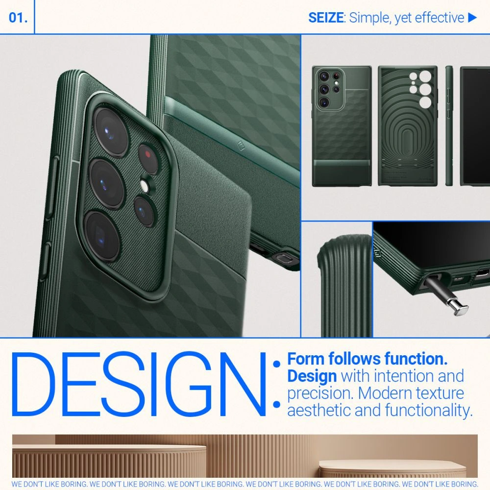 Hurtownia GSM - Etui Caseology Parallax Samsung Galaxy S23 Ultra Verde Miezul Nopții - CSL96 - {ean13} - Hurt
