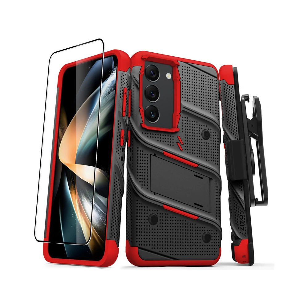 Hurtownia GSM - Etui ZIZO BOLT Series Samsung Galaxy S23 + sklo (černá/červená) - ZIZ118 - {ean13} - Hurt
