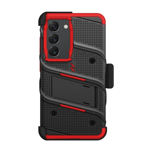 Etui ZIZO BOLT Series Samsung Galaxy S23 + szkło (czarny/czerwony)