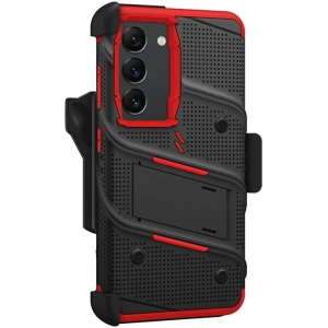 Hurtownia GSM - Etui ZIZO BOLT Series Samsung Galaxy S23 + sticlă (negru/roșu) - ZIZ118 - {ean13} - Hurt