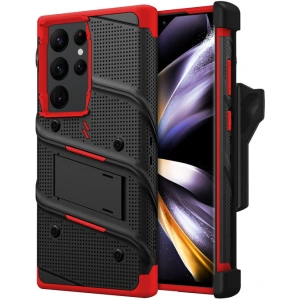 Hurtownia GSM - Etui ZIZO BOLT Series Samsung Galaxy S23 Ultra + sklo (černá/červená) - ZIZ120 - {ean13} - Hurt