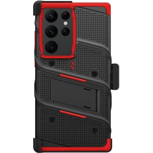 Wholesale ZIZO BOLT Series Samsung Galaxy S23 Ultra with tempered glass (black/red) - ZIZ120 - {ean13} - Hurt