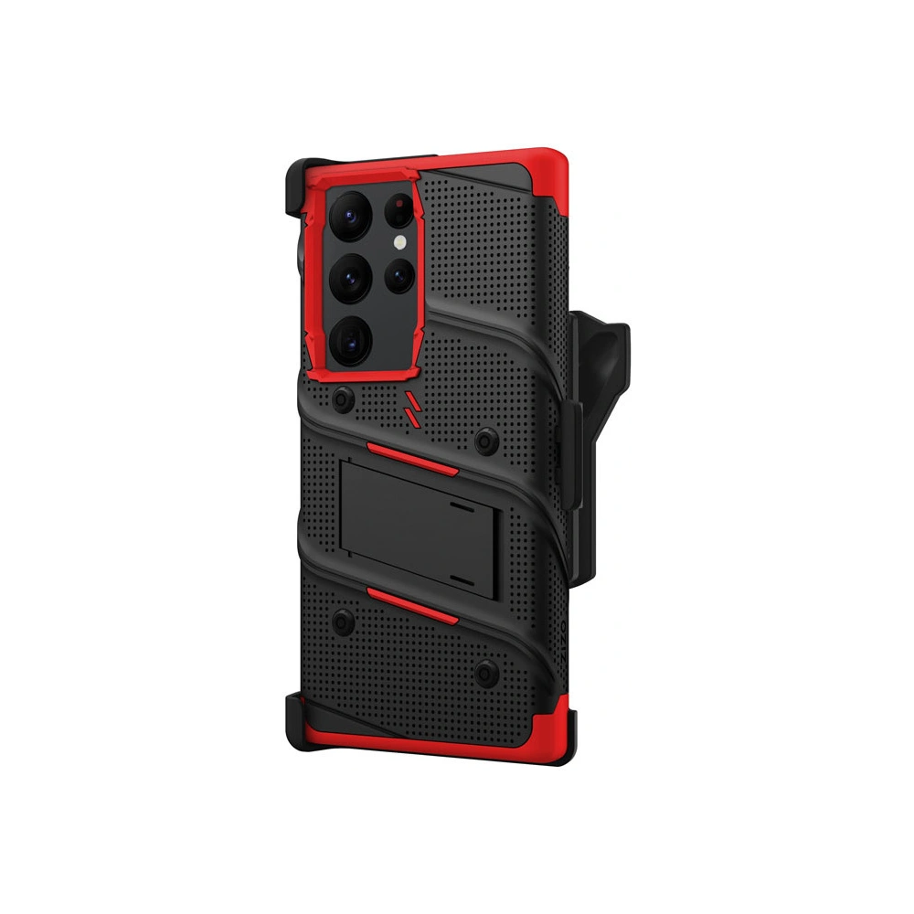 Hurtownia GSM - Etui ZIZO BOLT Series Samsung Galaxy S23 Ultra + üveg (fekete/piros) - ZIZ120 - {ean13} - Hurt
