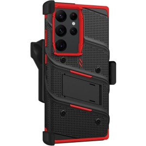 Wholesale ZIZO BOLT Series Samsung Galaxy S23 Ultra with tempered glass (black/red) - ZIZ120 - {ean13} - Hurt